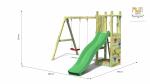 Wooden playground FUNGOO FUNNY 3 with 2 seat swing /KDI/