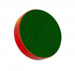 Air hockey pusher with felt 96 mm red