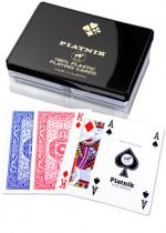 STANDARD PIATNIK double deck plastic playing cards in a box