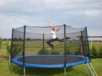 Trampoline with net and ladder round 374cm