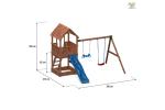Wooden playground FUNGOO JOY MOVE+, STEP ON, FREE TIME /teak/