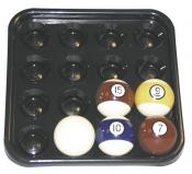 Pool balls tray for 16 balls