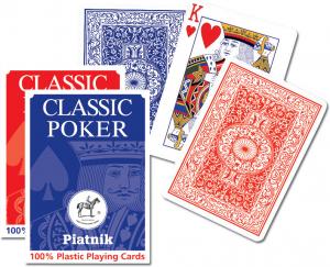 CLASSIC PIATNIK plastic playing cards /blue rewers/