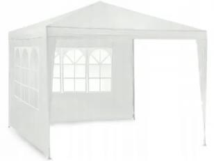 Garden pavillon with 2 walls 3 x 3 m /white/