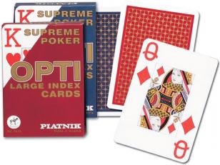 OPTI POKER PIATNIK playing cards "L" /red reverse side/