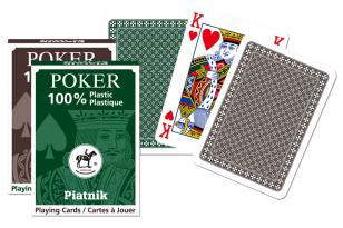 Plastic card POKER PIATNIK /brown rewers/