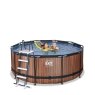 Swimming pool round EXIT PREMIUM 360 x 122 cm/ timber style/