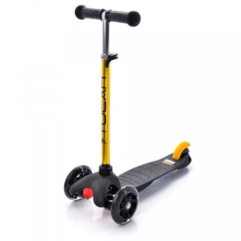 Scooter METEOR TUCAN with LED wheels /black - gold/