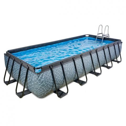 Swimming pool rectangular EXIT 540 x 250 x 100 cm /grey stone/