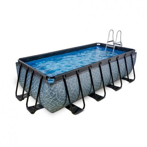 Swimming pool  EXIT 400 x 200 x 100 cm / grey stone/