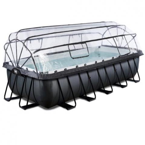 Swimming pool with dome EXIT PREMIUM 540 x 250  x122 cm /black l