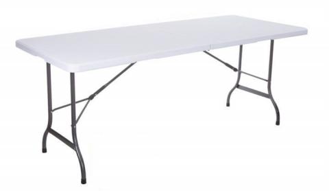Stół cateringowy ogrodowy składany 180 cm /biały/