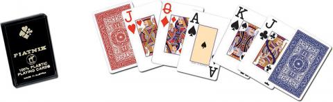 STANDARD PIATNIK "L" plastic playing cards /red reverse side/