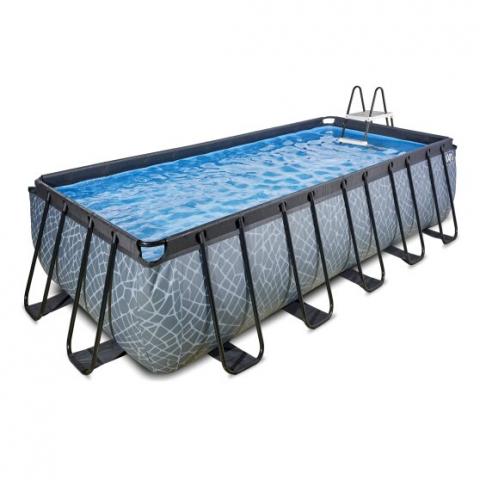 Swimming pool rectangular EXIT 540 x 250 x 122 cm /grey stone/